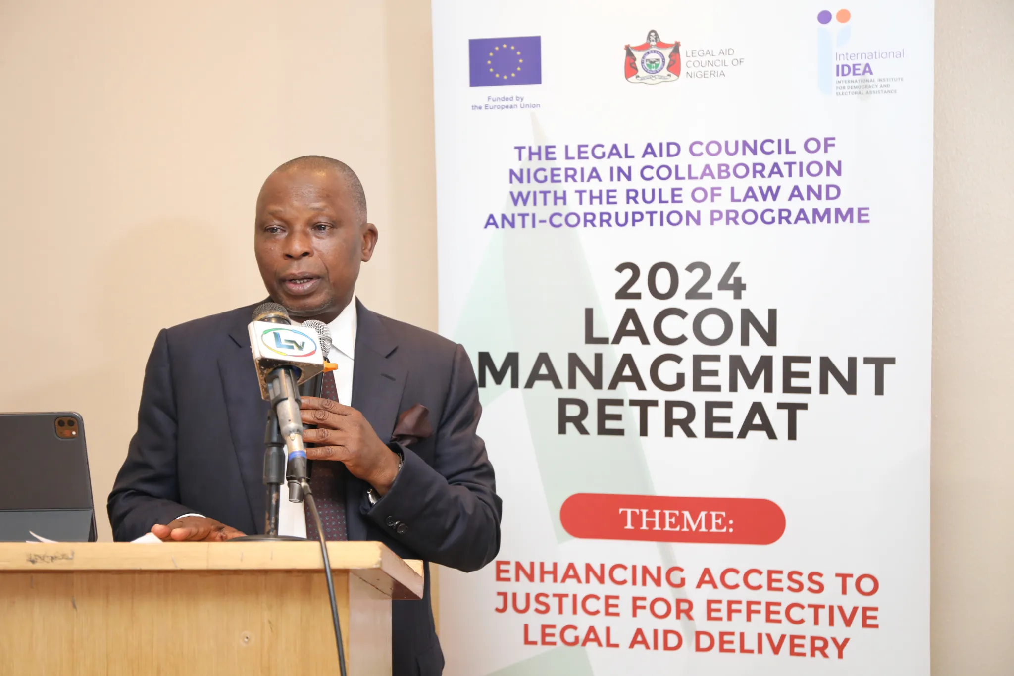 Attorney General of the Federation and Minister of Justice, Lateef Fagbemi during his address at the event
